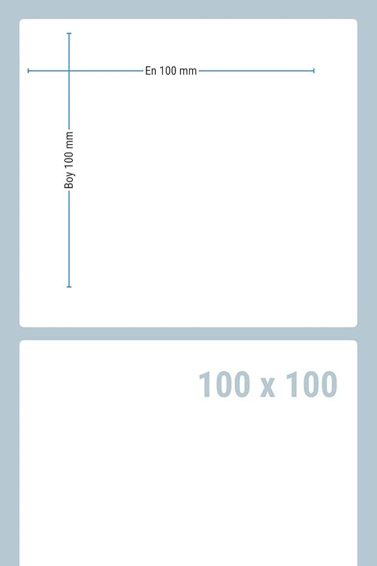 100x100 Eko Termal 5'li Paket Barkod Etiketi 250 Sarımlı