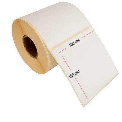 100x100mm termal barkod etiketi 500 Sarımlı (KOLİ İLE AL - 26 RULO 13.000 ADET)
