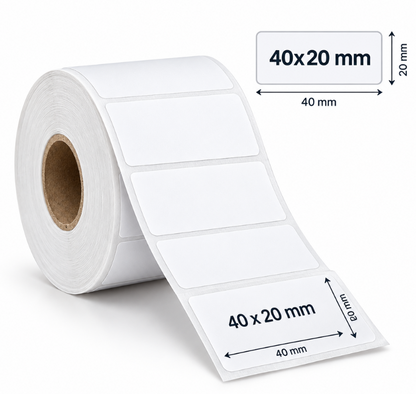 20x40 mm Termal Etiket 250 Sarımlı |  Mini Polo Smart Taşınabilir Yazıcılarla Uyumlu
